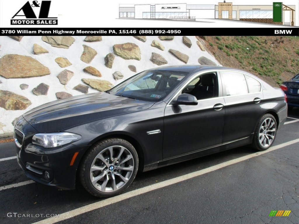 2016 5 Series 535i xDrive Sedan - Dark Graphite Metallic / Black photo #1