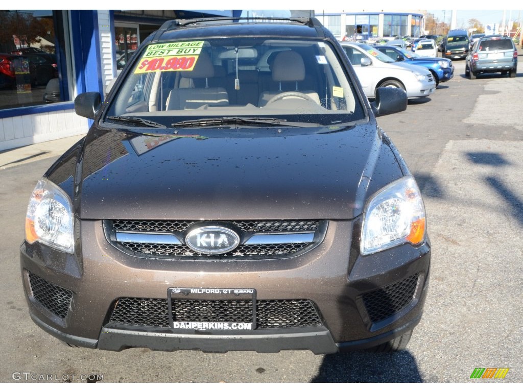 2009 Sportage LX - Smokey Brown / Beige photo #2