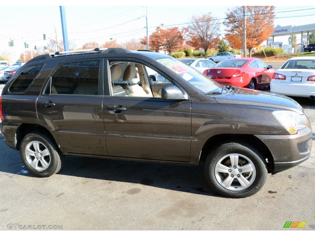 2009 Sportage LX - Smokey Brown / Beige photo #4