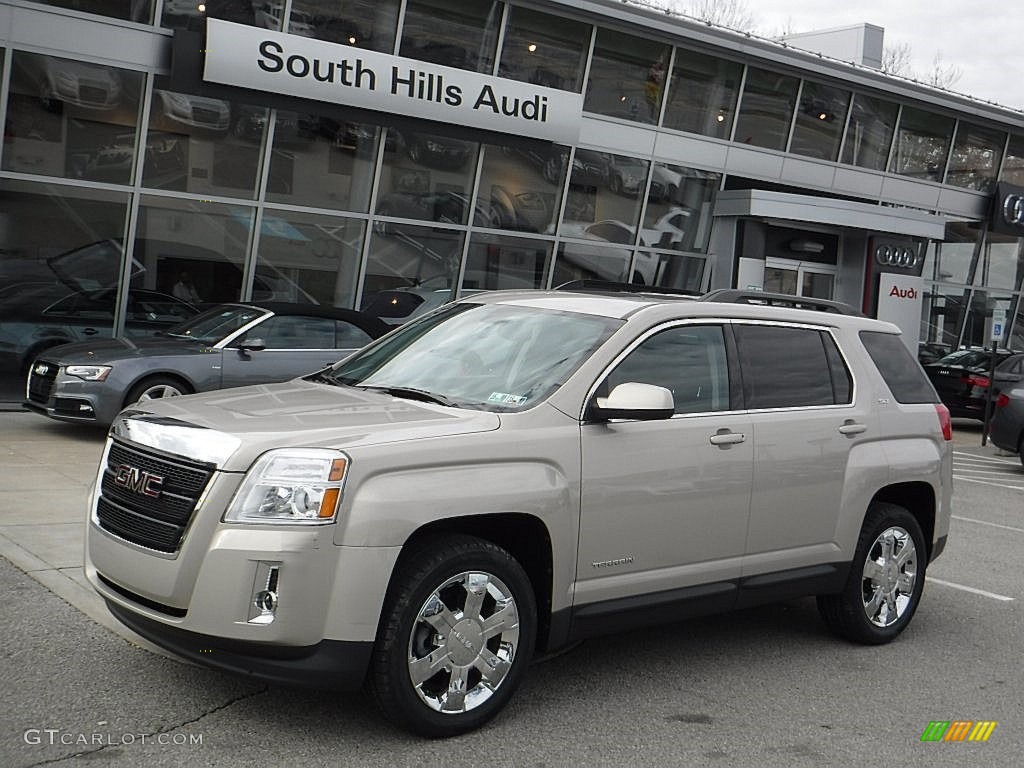 2011 Terrain SLT AWD - Gold Mist Metallic / Jet Black photo #1