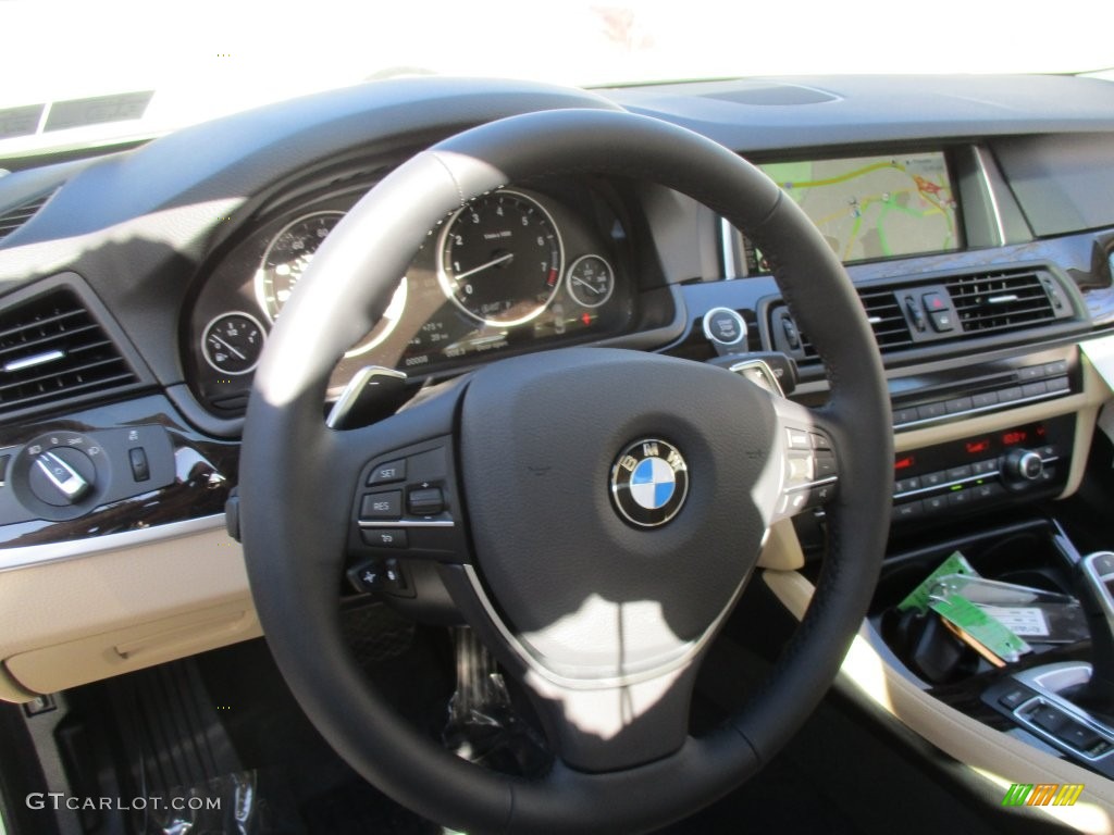 2016 5 Series 535i xDrive Sedan - Alpine White / Venetian Beige/Black photo #15