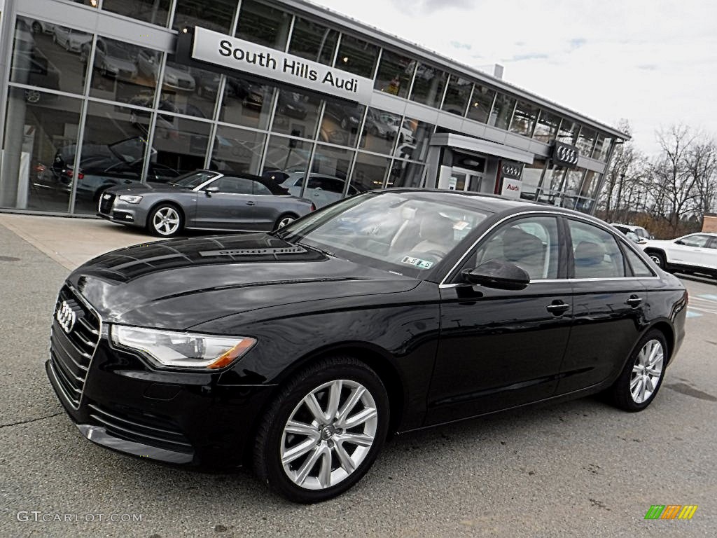 2013 A6 2.0T quattro Sedan - Brilliant Black / Velvet Beige photo #1