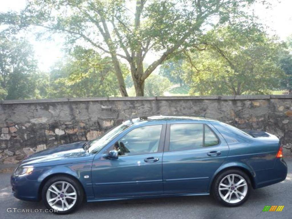 Fusion Blue Metallic 2006 Saab 9-5 2.3T Sedan Exterior Photo #10848129
