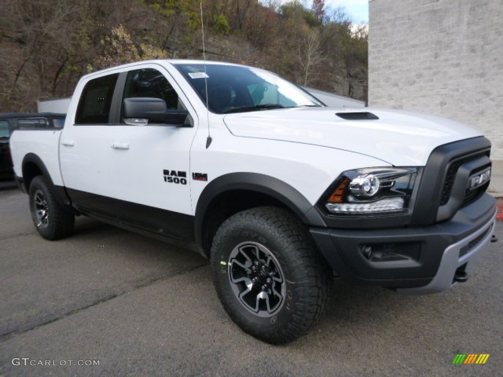 2016 1500 Rebel Crew Cab 4x4 - Bright White / Rebel Theme Red/Black photo #6