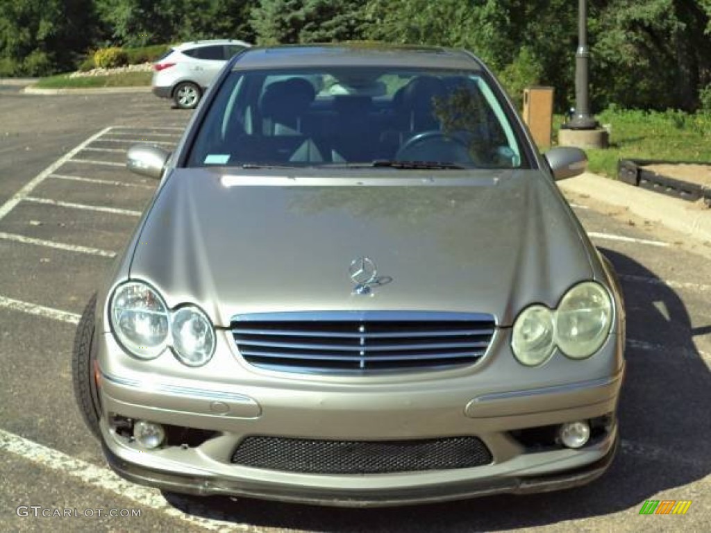 2005 C 55 AMG Sedan - Desert Silver Metallic / Black photo #3