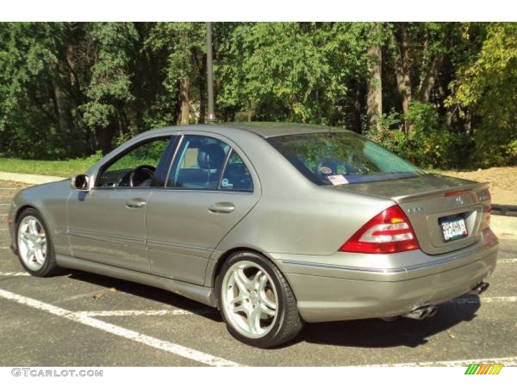 2005 C 55 AMG Sedan - Desert Silver Metallic / Black photo #14