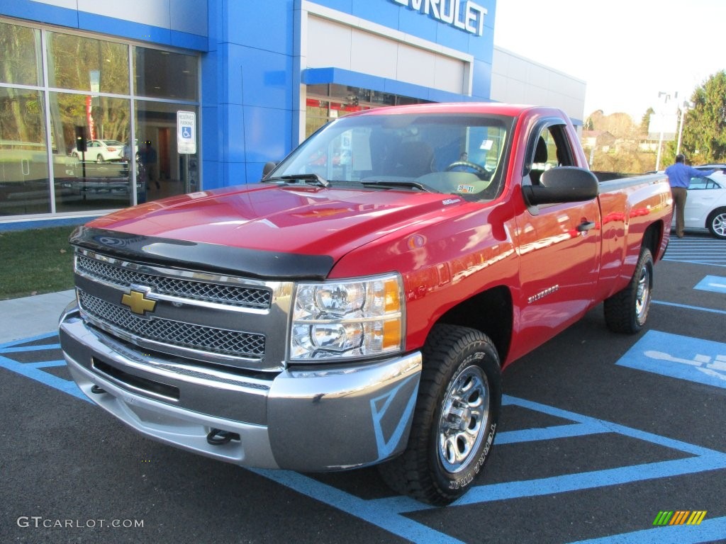 2013 Silverado 1500 Work Truck Regular Cab 4x4 - Victory Red / Dark Titanium photo #17