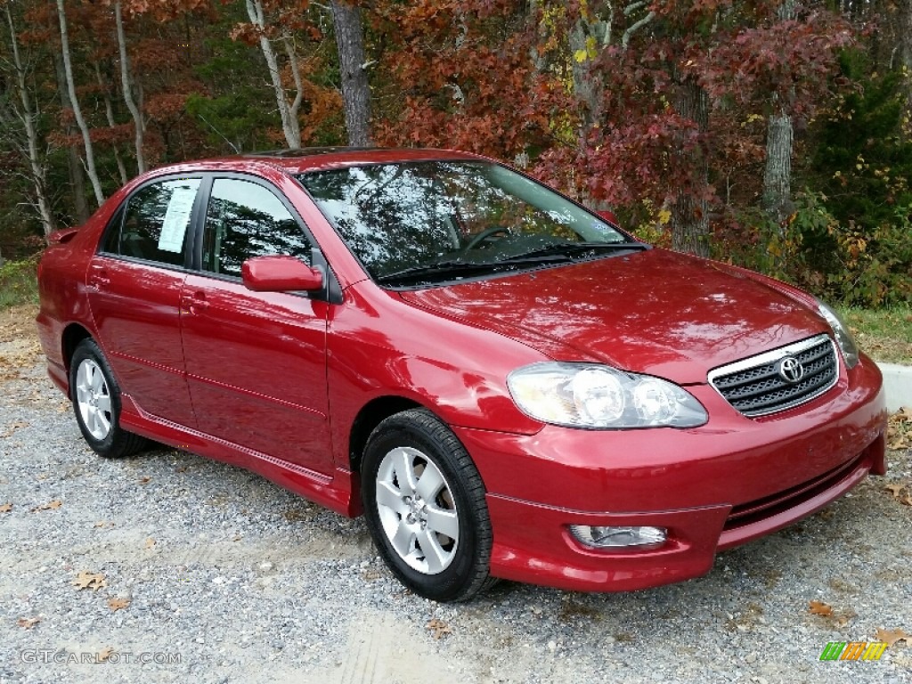 Impulse Red 2005 Toyota Corolla S Exterior Photo #108489752