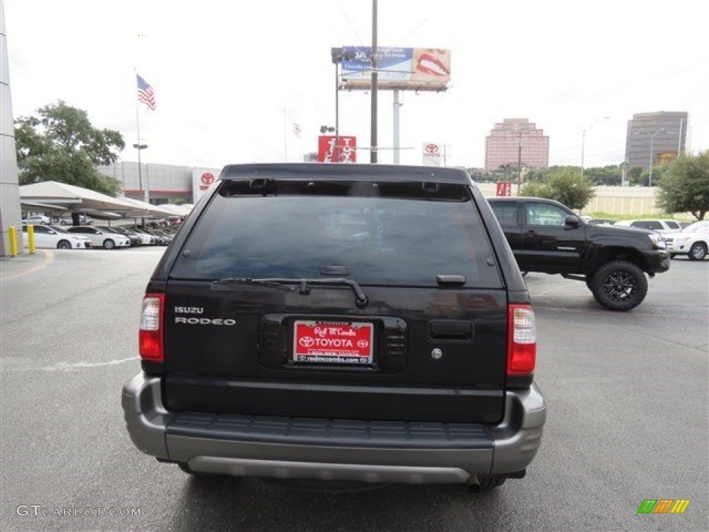 2001 Rodeo LS - Ebony Black / Gray photo #7