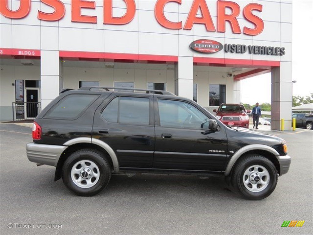 2001 Rodeo LS - Ebony Black / Gray photo #9