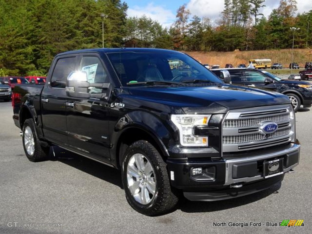 2015 F150 Platinum SuperCrew 4x4 - Tuxedo Black Metallic / Platinum Brunello photo #7