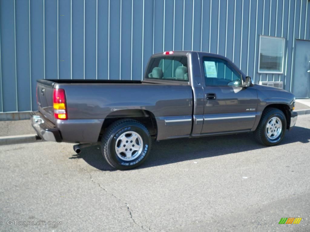 2001 Silverado 1500 LS Regular Cab - Medium Charcoal Gray Metallic / Graphite photo #3