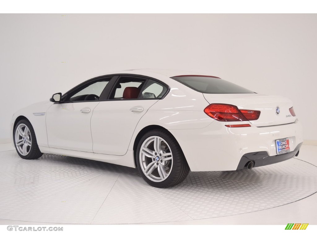 2016 6 Series 640i Gran Coupe - Mineral White Metallic / Vermillion Red photo #4