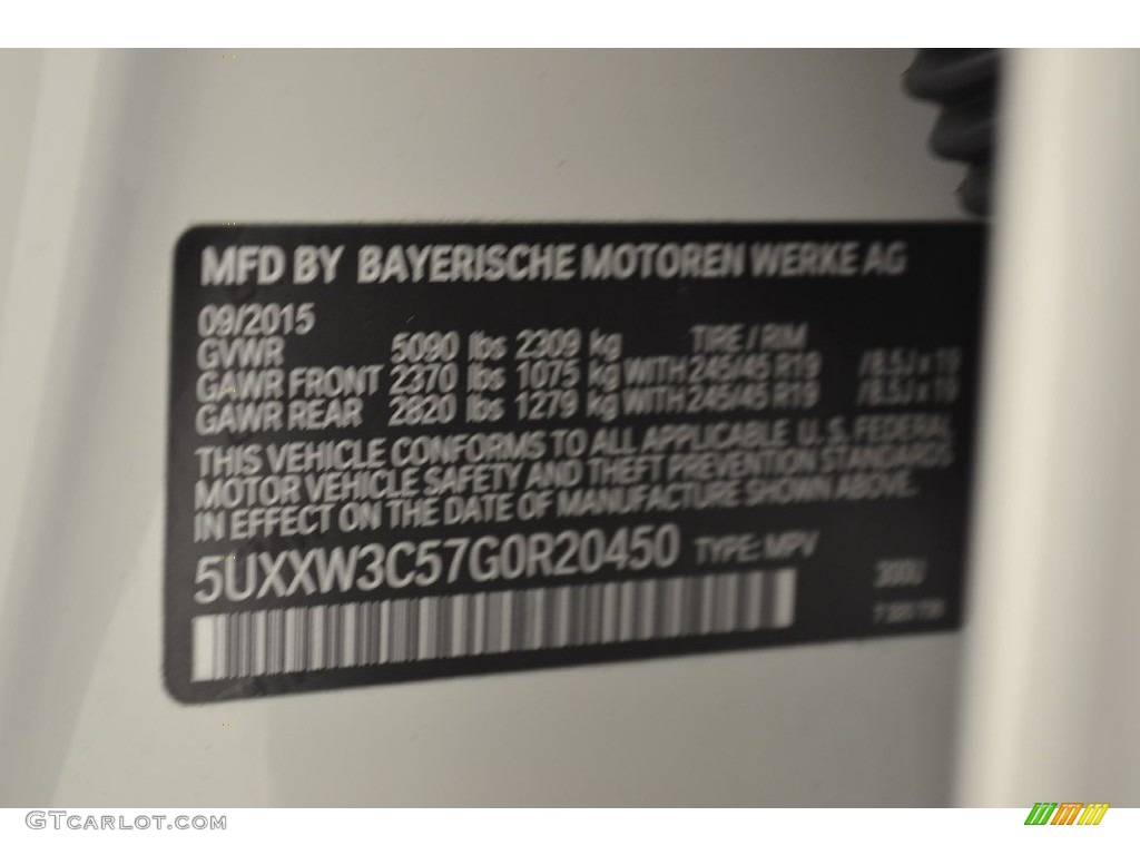 2016 X4 xDrive28i - Alpine White / Black photo #9