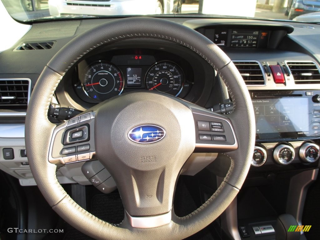 2016 Subaru Forester 2.5i Touring Gray Steering Wheel Photo #108505742
