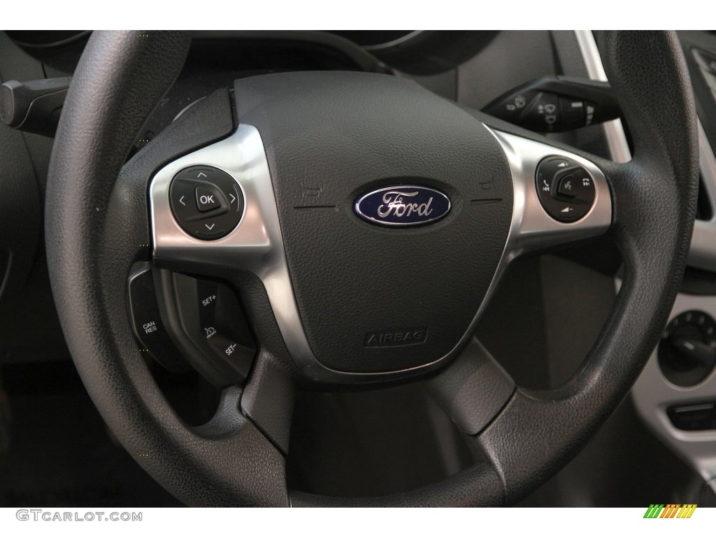 2014 Ford Focus SE Sedan Charcoal Black Steering Wheel Photo #108507944