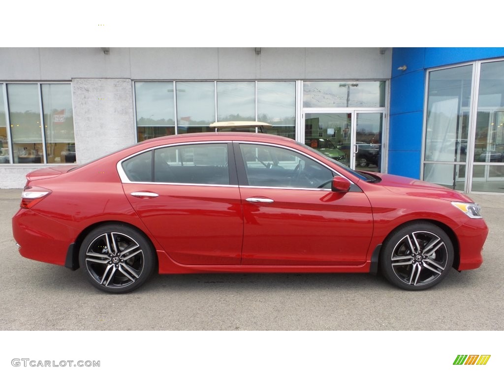 2016 Accord Sport Sedan - San Marino Red / Black photo #2