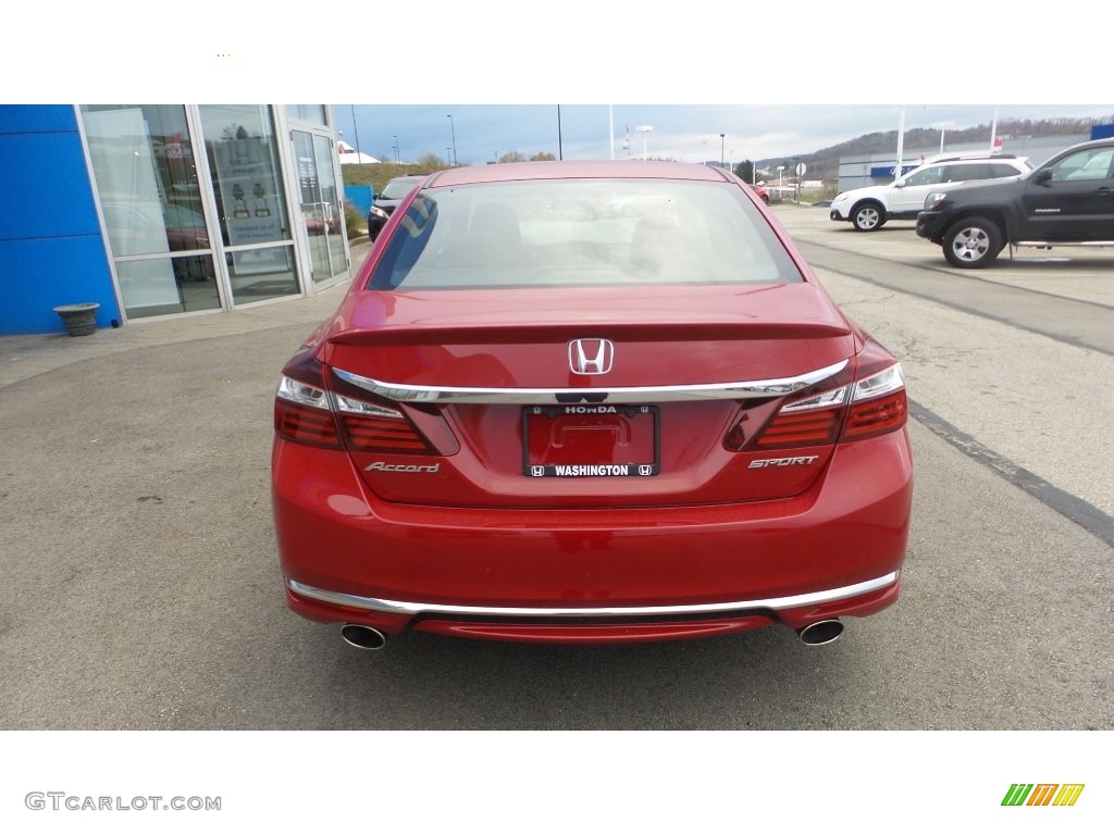 2016 Accord Sport Sedan - San Marino Red / Black photo #5