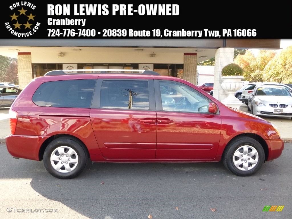 2008 Sedona LX - Claret Red Metallic / Beige photo #1