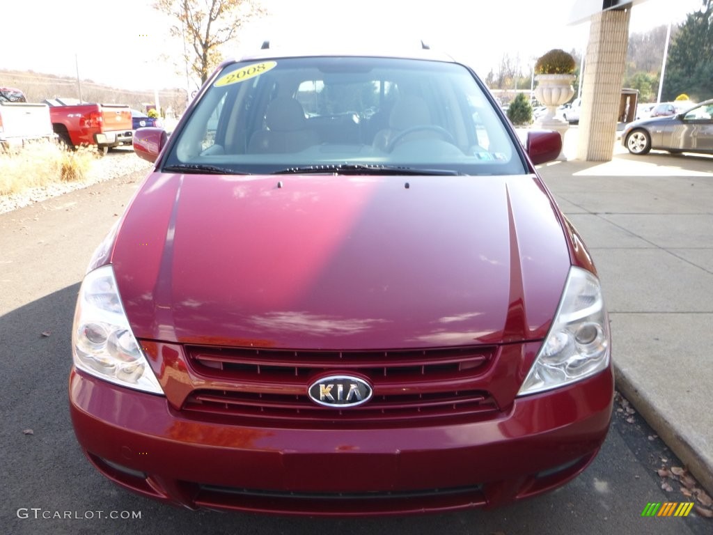 2008 Sedona LX - Claret Red Metallic / Beige photo #8