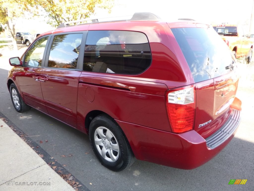 2008 Sedona LX - Claret Red Metallic / Beige photo #11