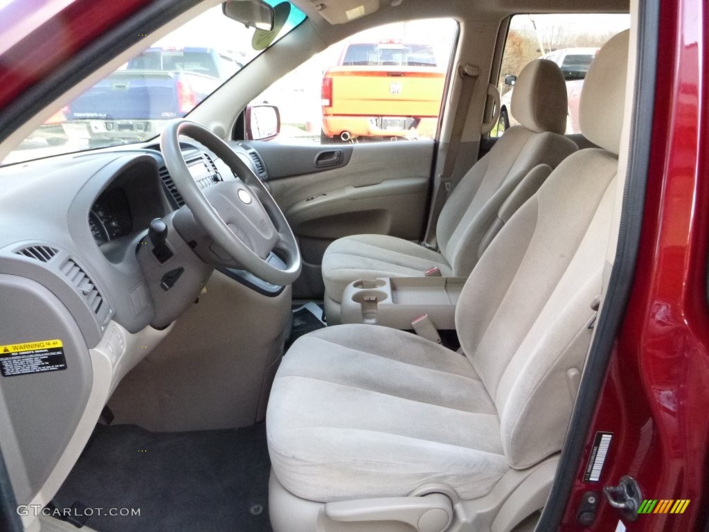 2008 Sedona LX - Claret Red Metallic / Beige photo #13