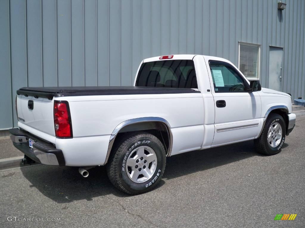 2006 Silverado 1500 LT Regular Cab - Summit White / Dark Charcoal photo #3