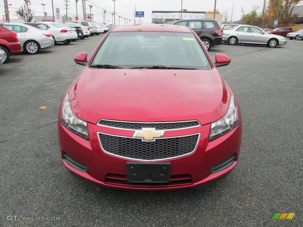 2012 Cruze LT - Crystal Red Metallic / Cocoa/Light Neutral photo #3