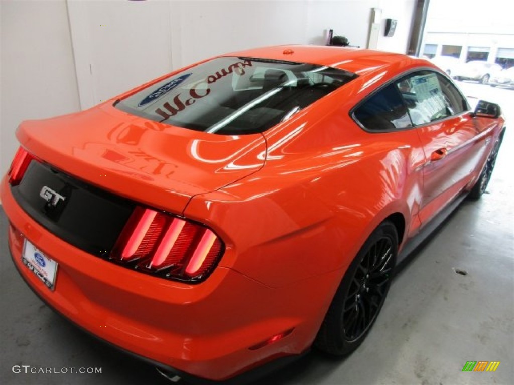 2016 Mustang GT Premium Coupe - Competition Orange / Ebony photo #8
