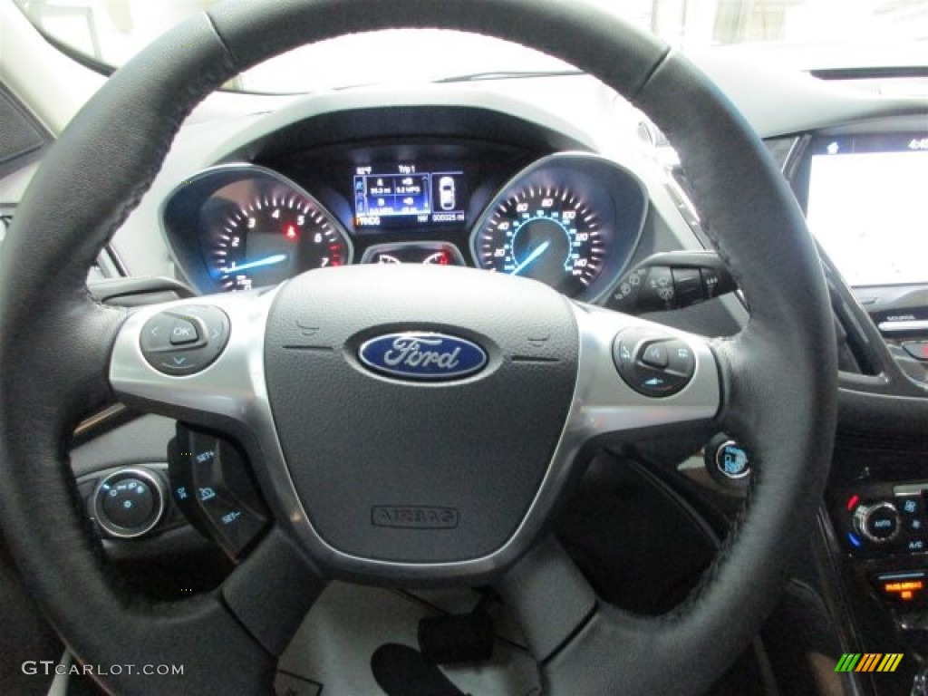 2016 Ford Escape Titanium Charcoal Black Steering Wheel Photo #108523211