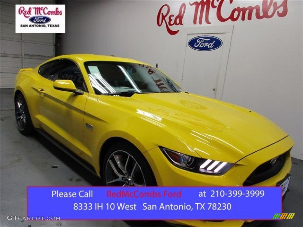 2016 Mustang GT Coupe - Triple Yellow Tricoat / Ebony photo #1