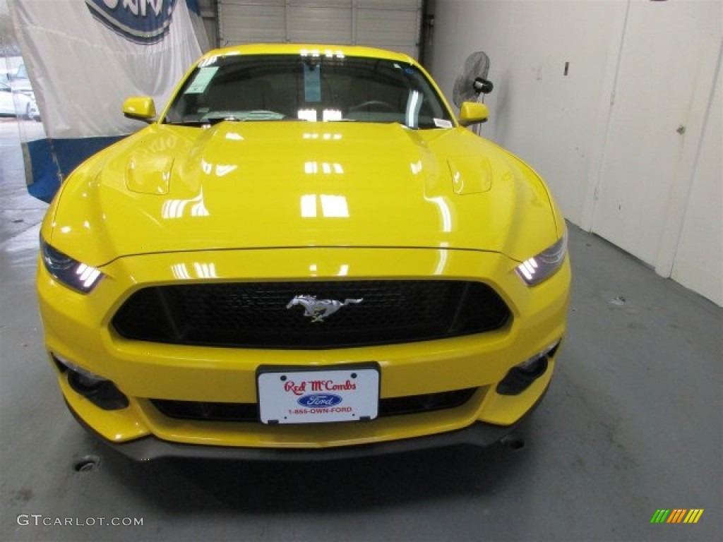 2016 Mustang GT Coupe - Triple Yellow Tricoat / Ebony photo #2