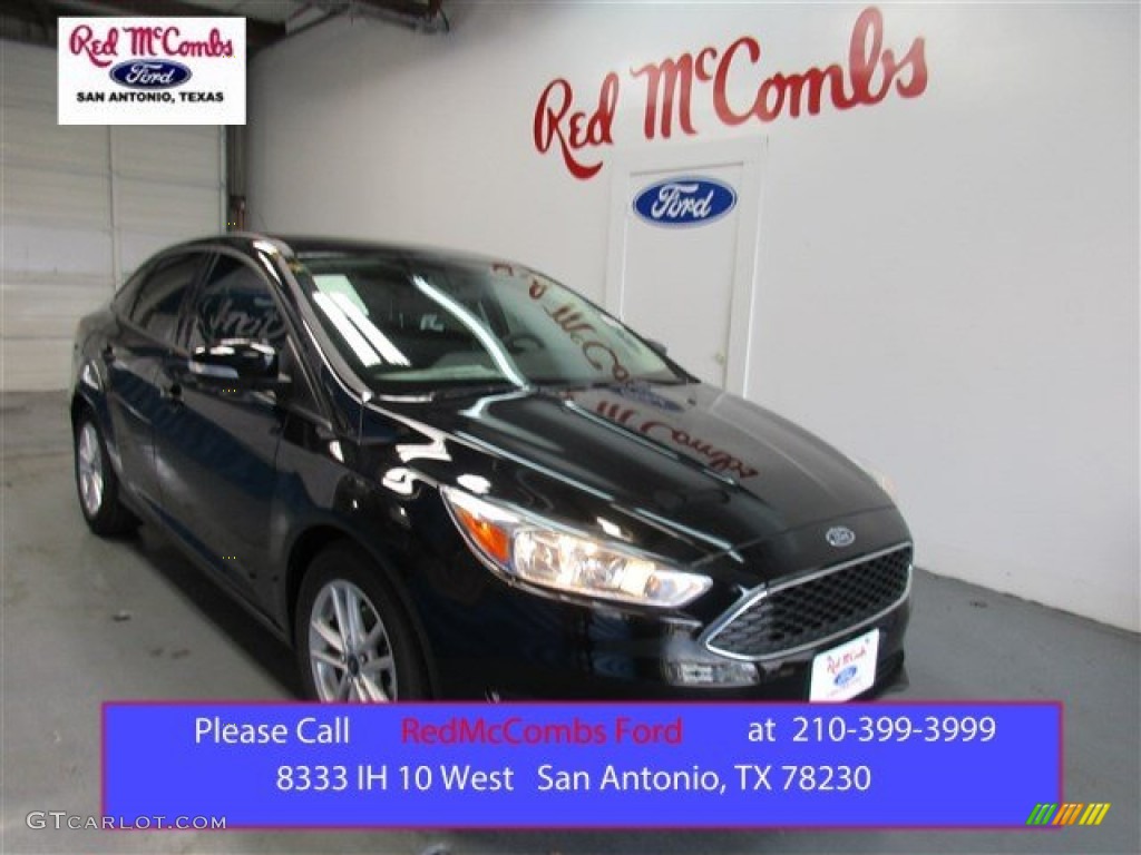 2016 Focus SE Sedan - Shadow Black / Charcoal Black photo #1