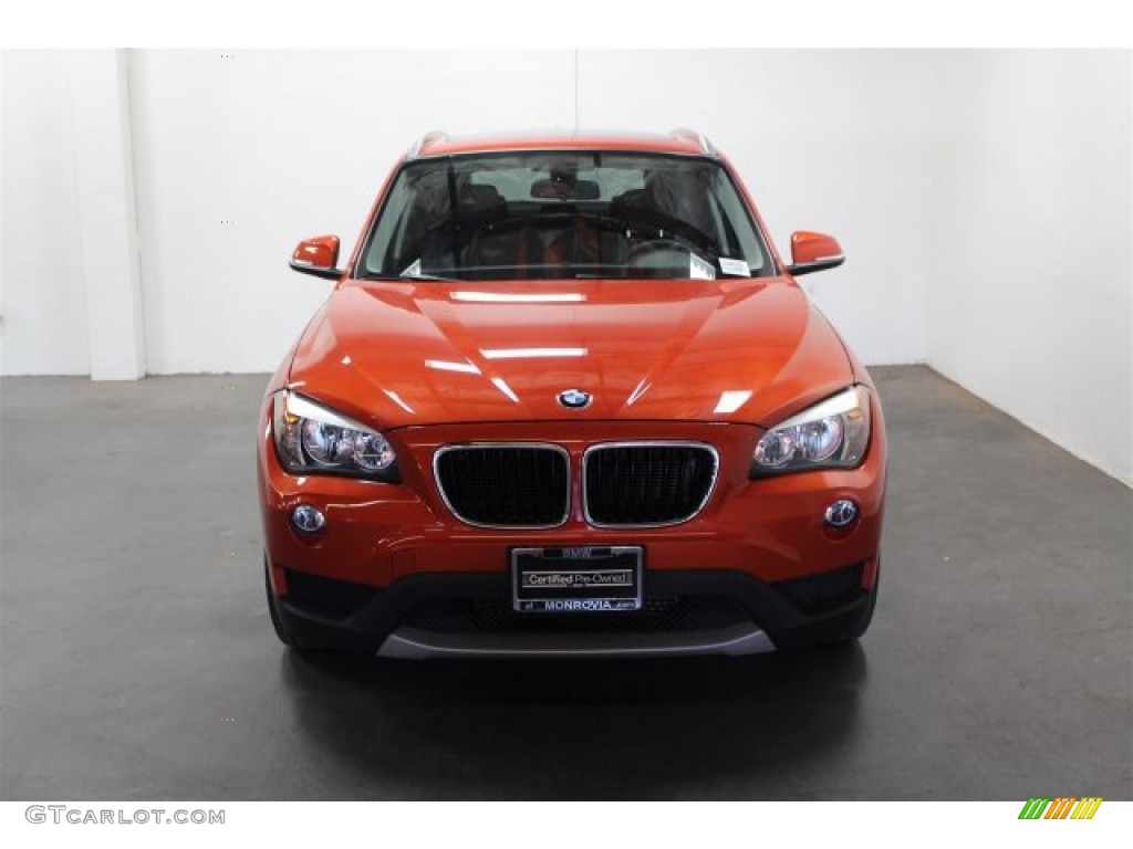 2013 X1 sDrive 28i - Valencia Orange / Black photo #7