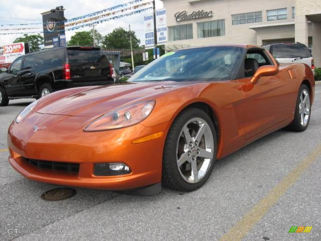 2008 Corvette Coupe - Atomic Orange Metallic / Cashmere photo #1