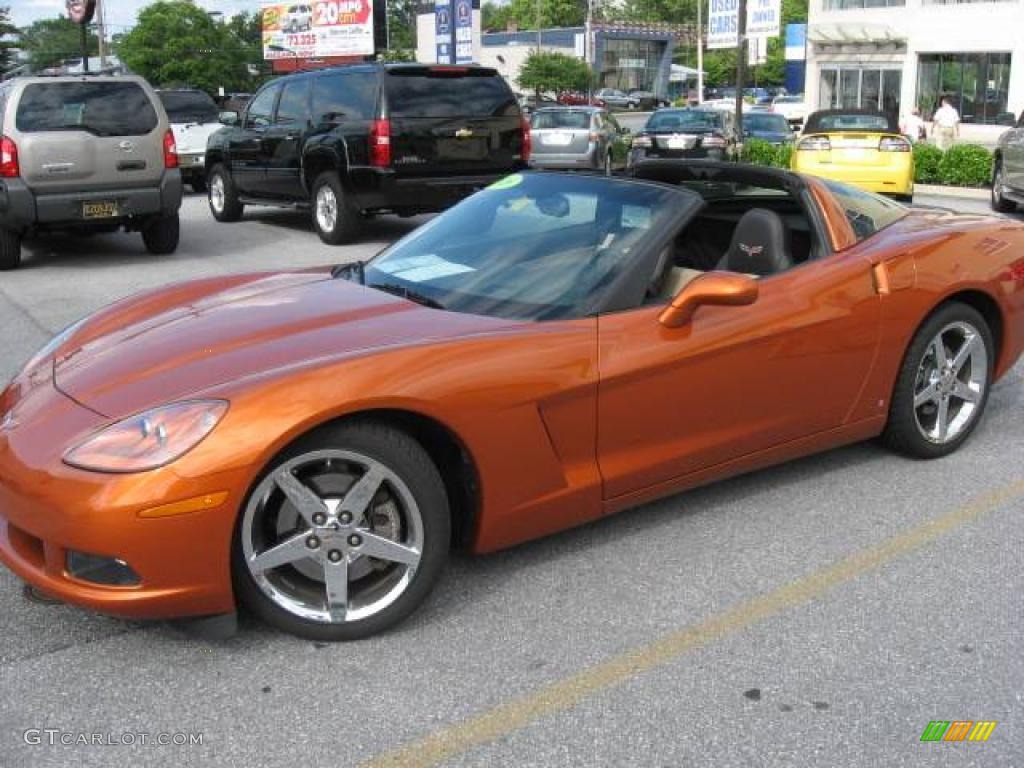 2008 Corvette Coupe - Atomic Orange Metallic / Cashmere photo #2