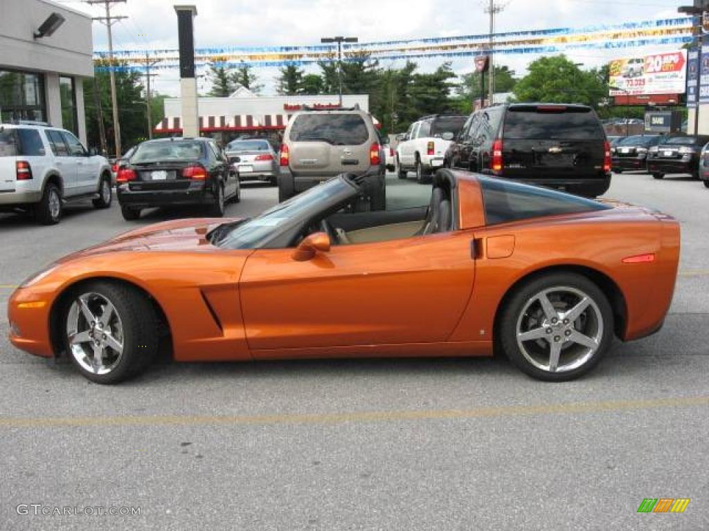 2008 Corvette Coupe - Atomic Orange Metallic / Cashmere photo #3