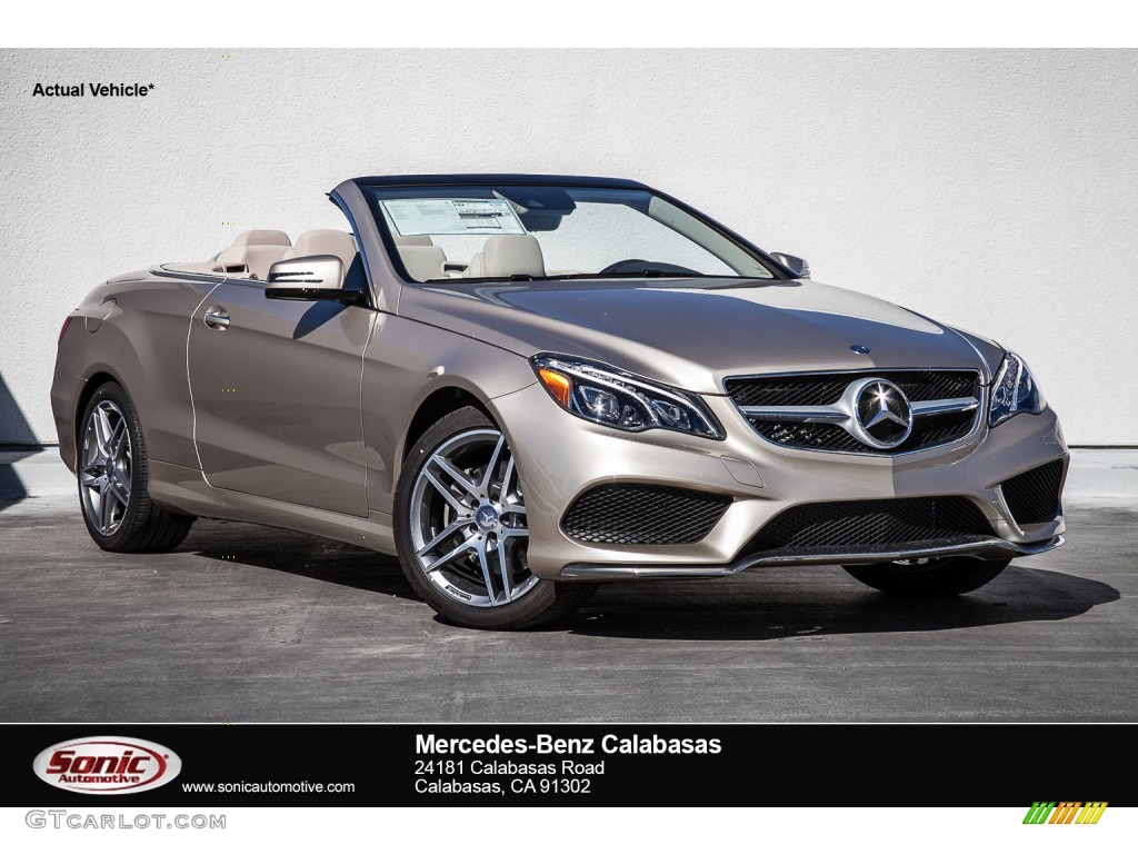 2016 E 400 Cabriolet - Dune Silver Metallic / Silk Beige/Espresso Brown photo #1