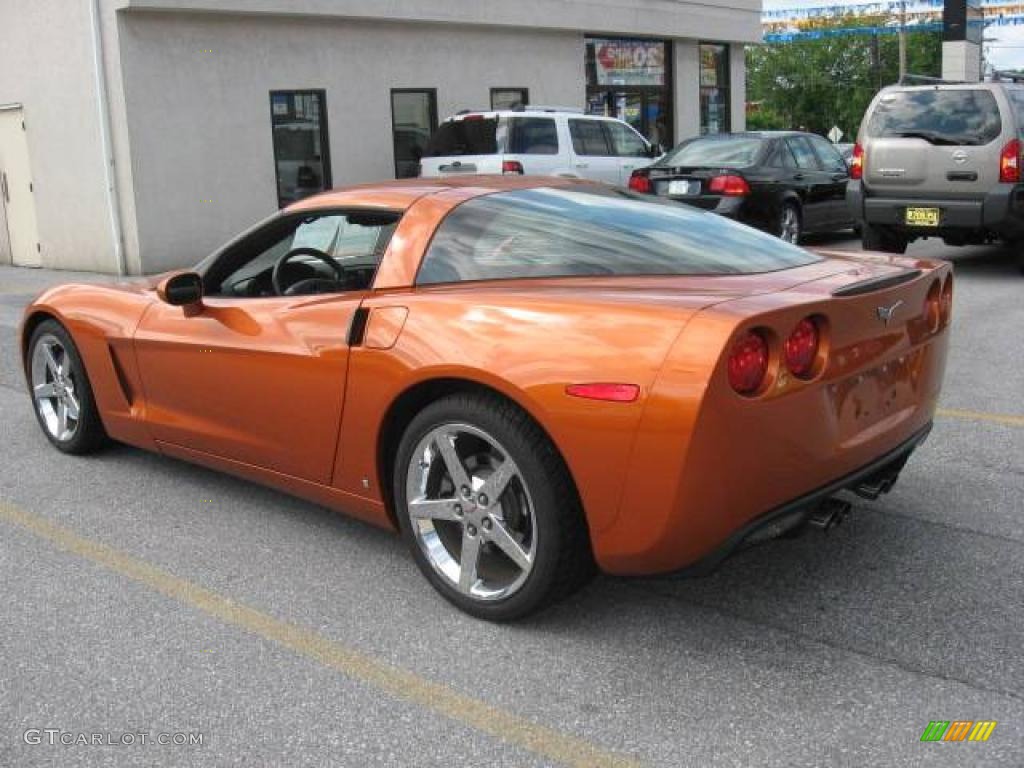 2008 Corvette Coupe - Atomic Orange Metallic / Cashmere photo #4