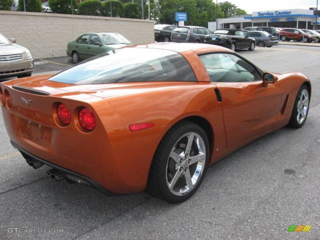 2008 Corvette Coupe - Atomic Orange Metallic / Cashmere photo #6