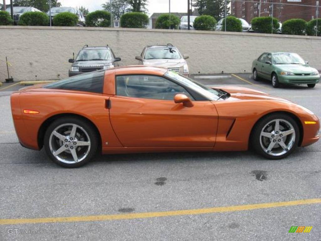 2008 Corvette Coupe - Atomic Orange Metallic / Cashmere photo #7
