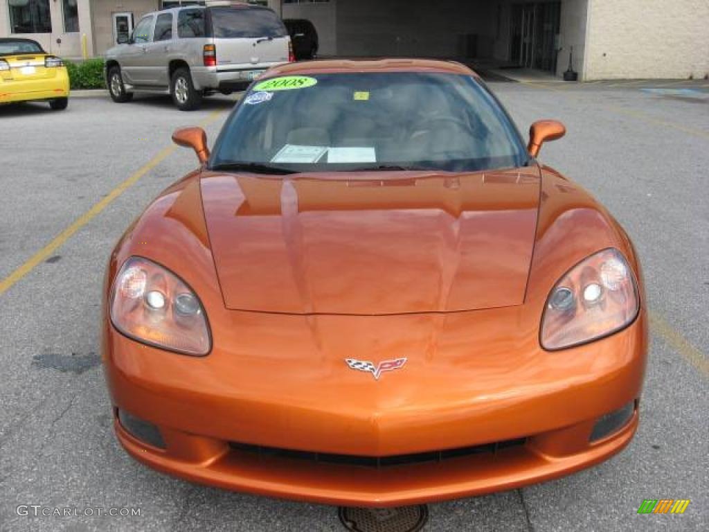 2008 Corvette Coupe - Atomic Orange Metallic / Cashmere photo #9