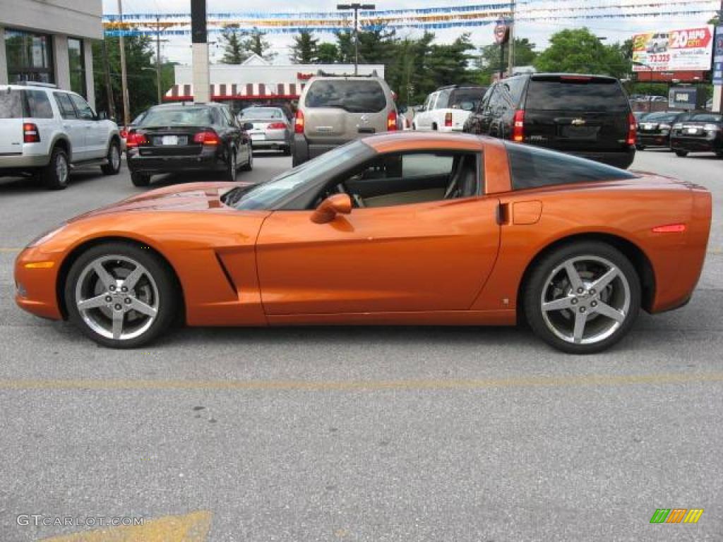 2008 Corvette Coupe - Atomic Orange Metallic / Cashmere photo #10