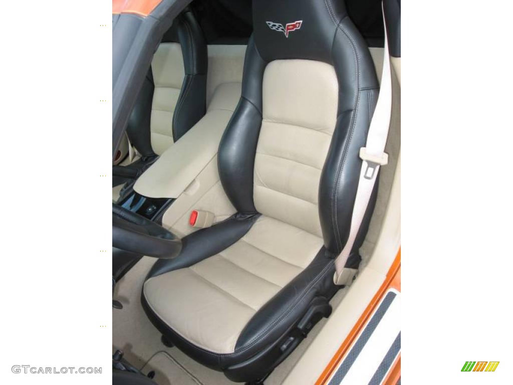 2008 Corvette Coupe - Atomic Orange Metallic / Cashmere photo #14