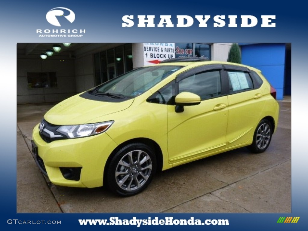 Mystic Yellow Pearl Honda Fit