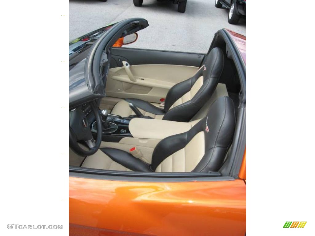 2008 Corvette Coupe - Atomic Orange Metallic / Cashmere photo #45