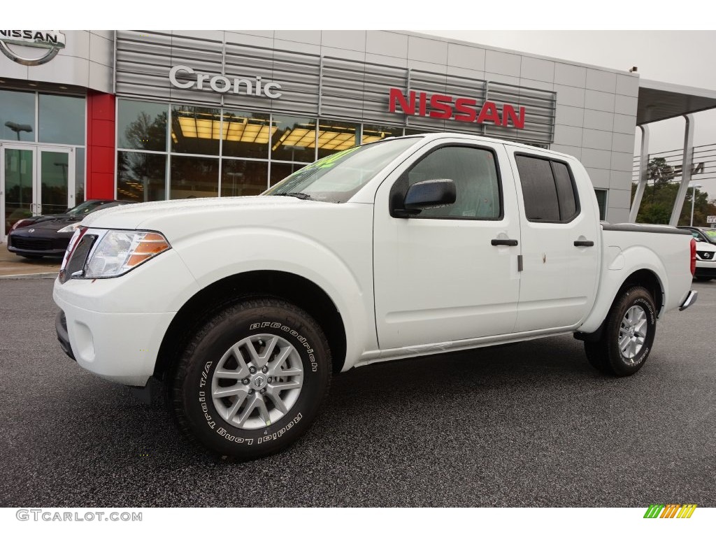 2016 Frontier SV Crew Cab - Glacier White / Steel photo #1