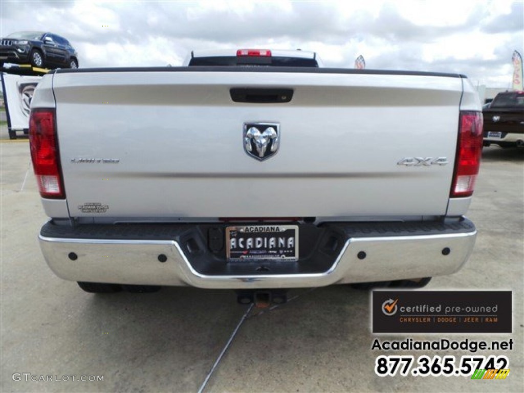 2012 Ram 3500 HD Laramie Longhorn Crew Cab 4x4 Dually - Bright Silver Metallic / Dark Slate/Russet photo #6