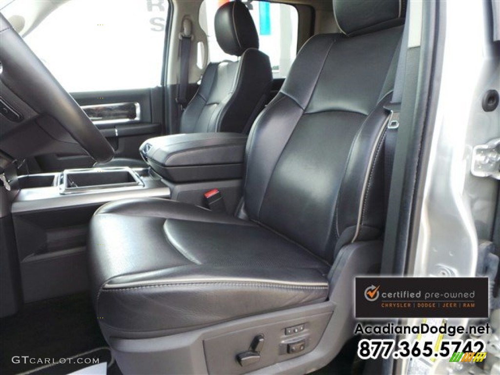 2012 Ram 3500 HD Laramie Longhorn Crew Cab 4x4 Dually - Bright Silver Metallic / Dark Slate/Russet photo #19