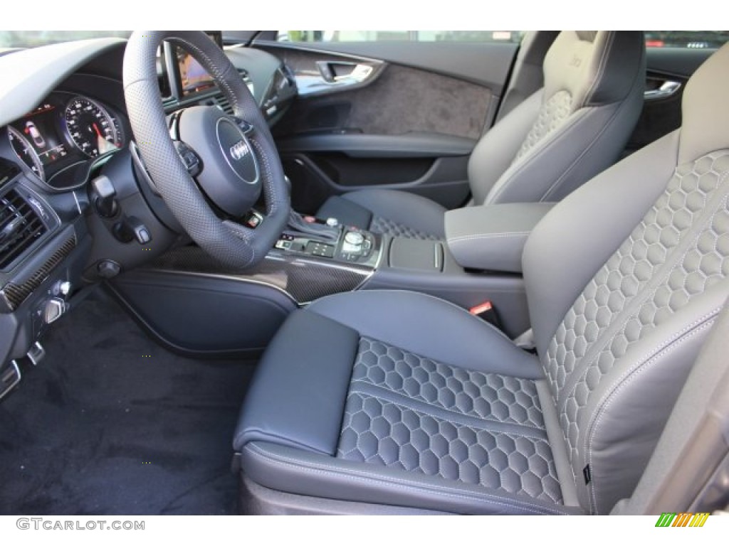 Black Valcona w/Honeycomb Stitching Interior 2016 Audi RS 7 4.0 TFSI quattro Photo #108535397